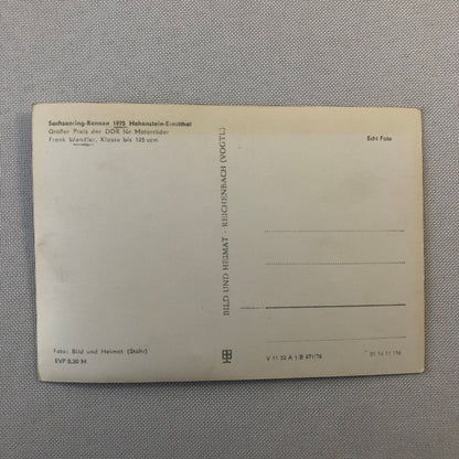 Vintage Motorcycle Racing Postcard Post Card Frank Wendler Germany