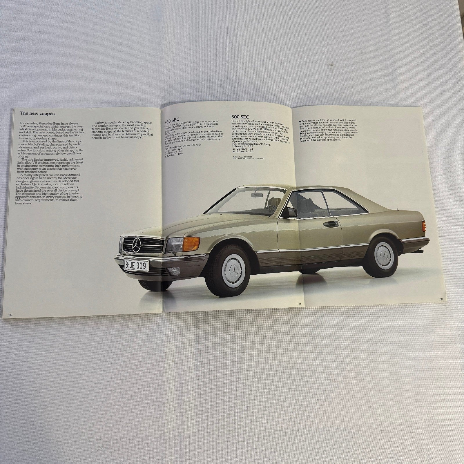 Mercedes Benz Car Brochure 280SL 500 SL 380 SL 280CE 200T 240D 300D 190D 190 250