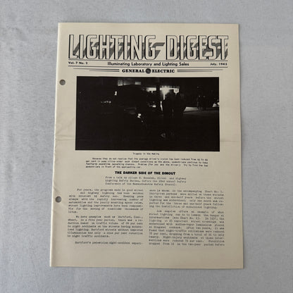 1943 General Electric Lighting Digest Newsletter Highway Lighting Ephemera