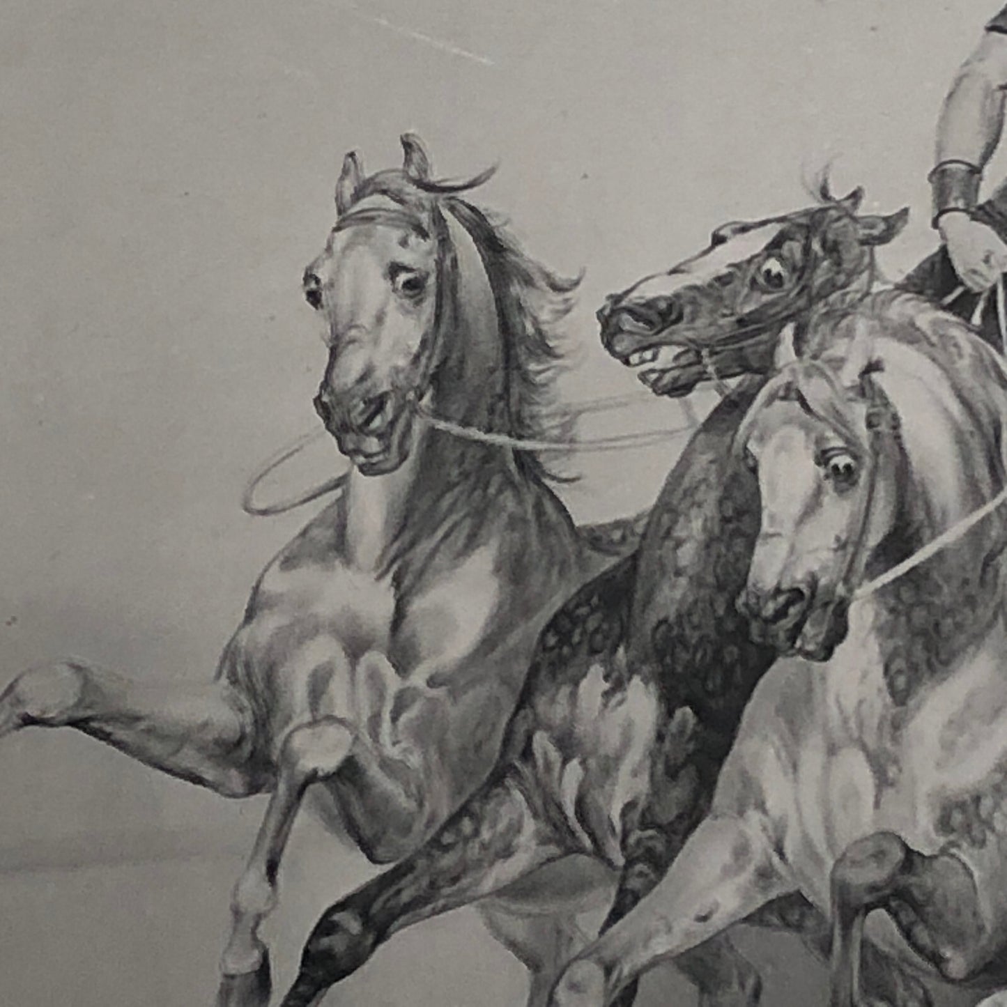 Vintage Photograph of Painting Man on Horse Horseback Ilustration Photo