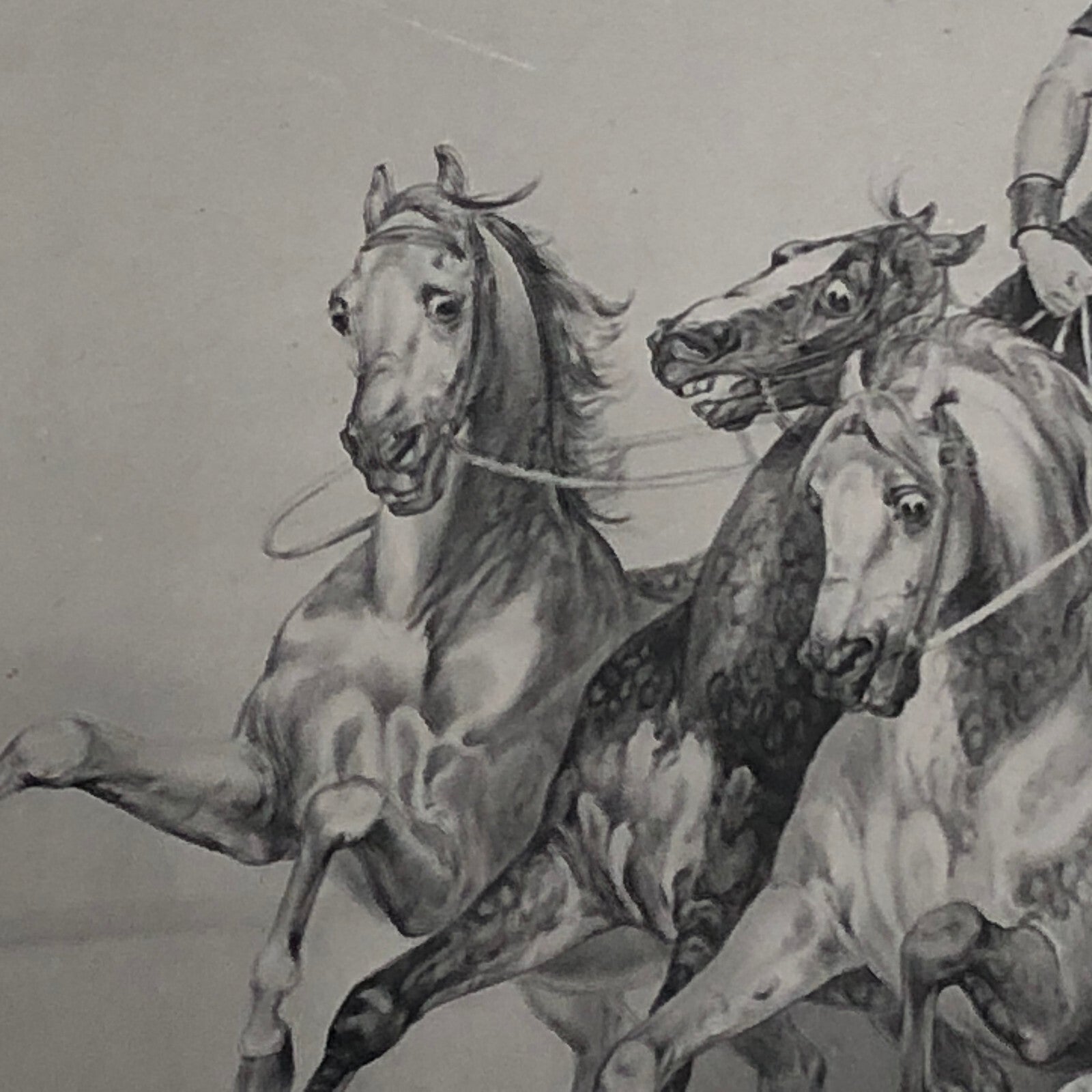 Vintage Photograph of Painting Man on Horse Horseback Ilustration Photo