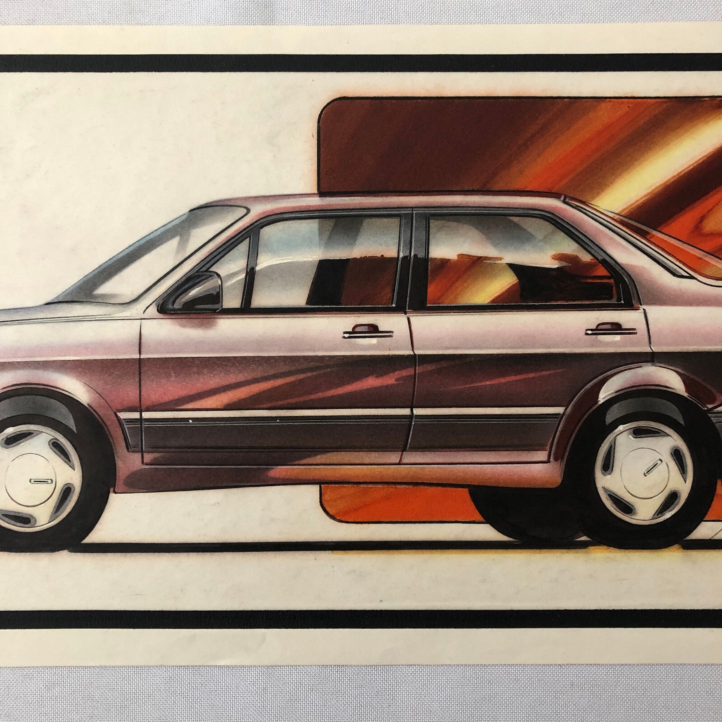 Volkswagen VW Concept Car Illustration Design Drawing Sketch Art Jetta ?