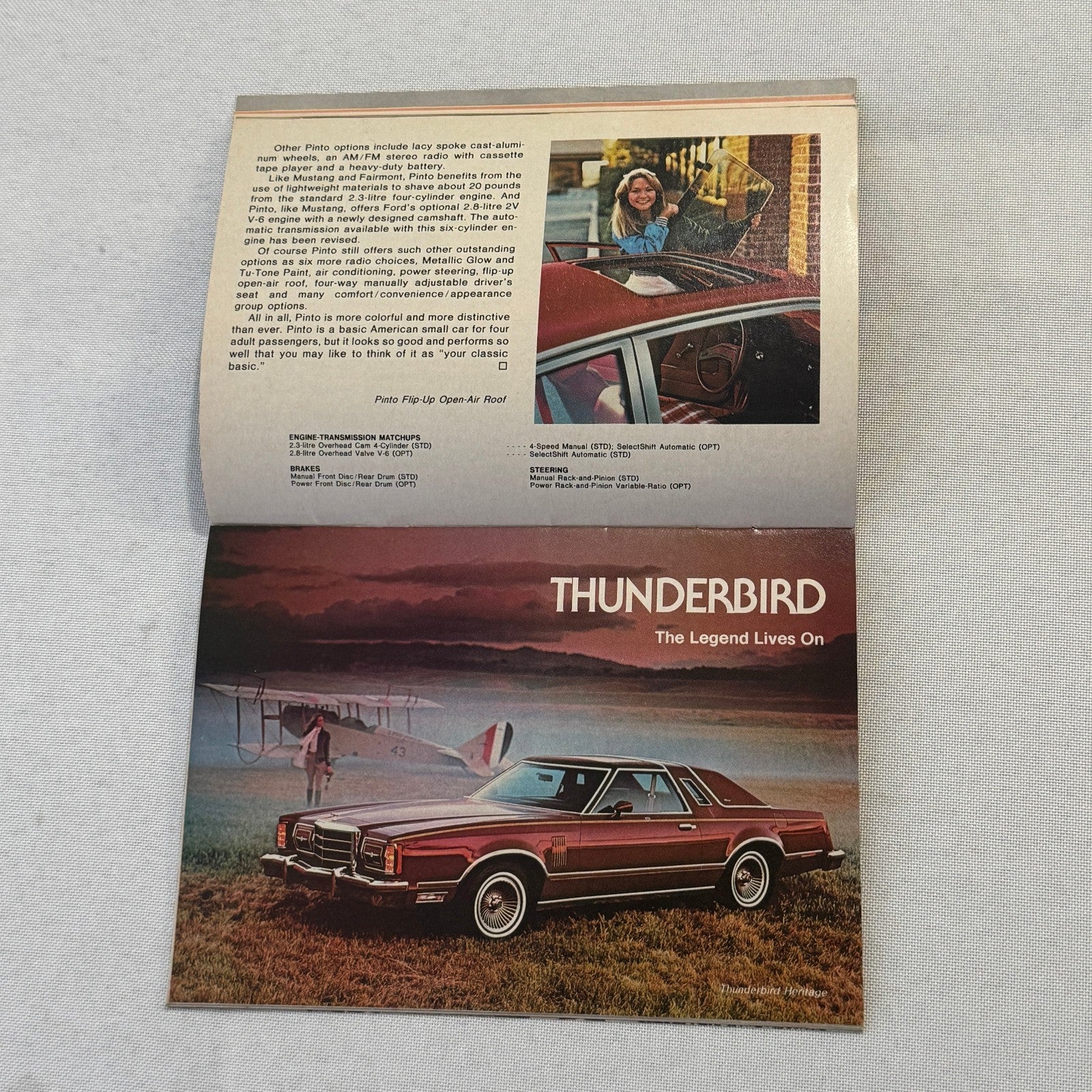 1979 Ford Car Brochure Magazine Ford Pinto LTD Thunderbird Mustang Granada