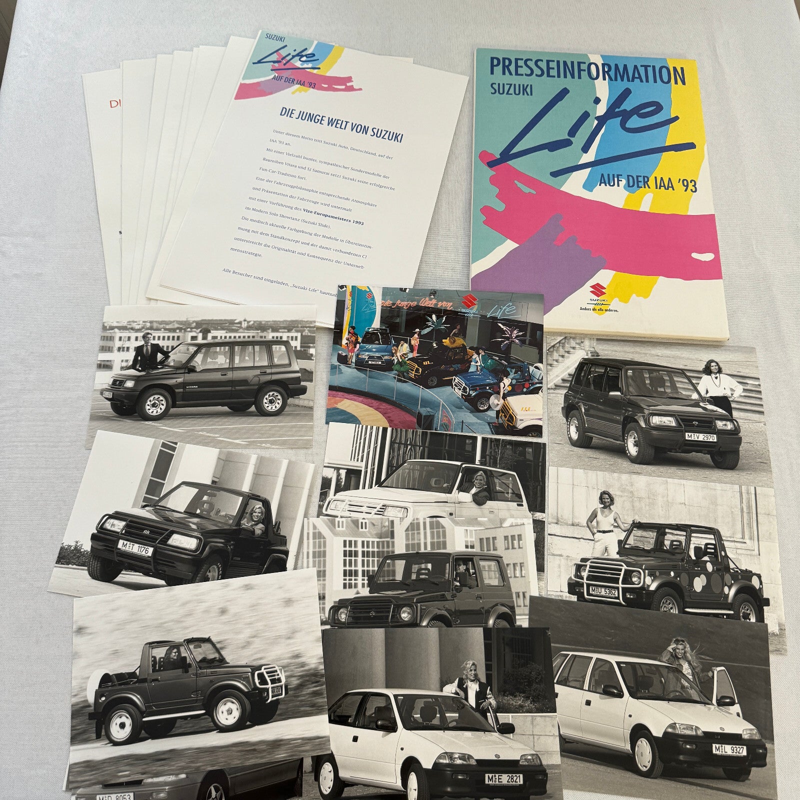 1993 Suzuki Press Kit Brochure Photos German Swift Vitara Super Carry Samurai