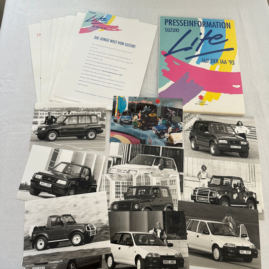 1993 Suzuki Press Kit Brochure Photos German Swift Vitara Super Carry Samurai