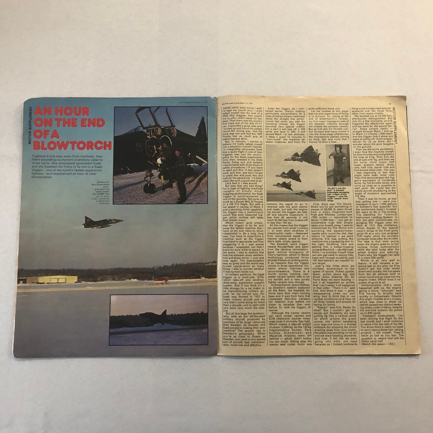 Vintage Saab 900 Magazine Supplement Brochure 1979 ? Saab 900 Turbo +