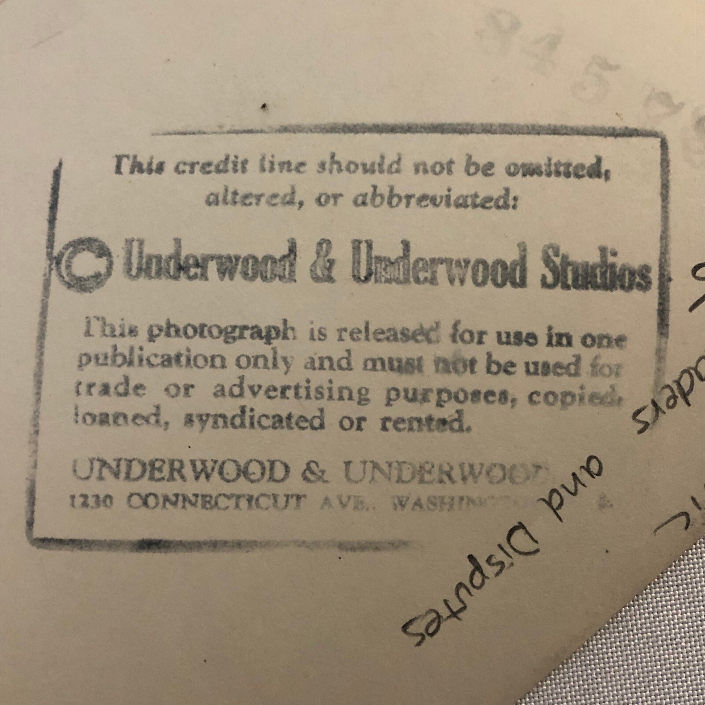 Press Photo Photograph Actors Union Leader Underwood & Underwood 1930s