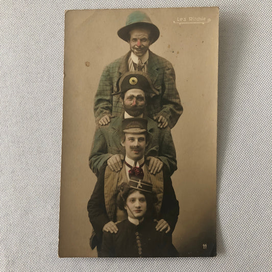 Circus Performer Clown Real Photo Postcard Post Card RPPC Vintage Les Ritchie
