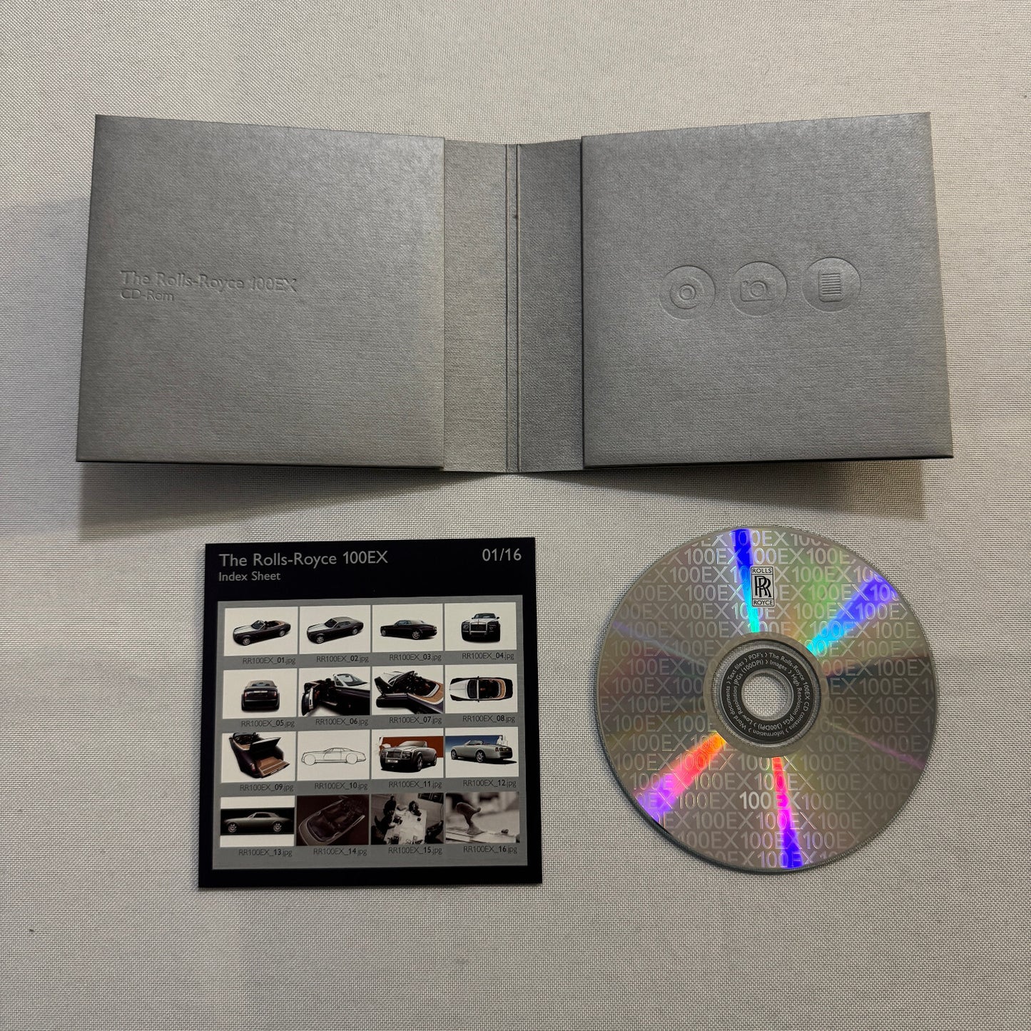 Rolls Royce 100EX Convertible Concept Car Press Kit Photo CD Hardbound German
