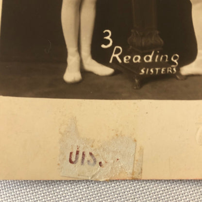 Circus Performers in Costume Real Photo Postcard Post Card RPPC Reading Sisters