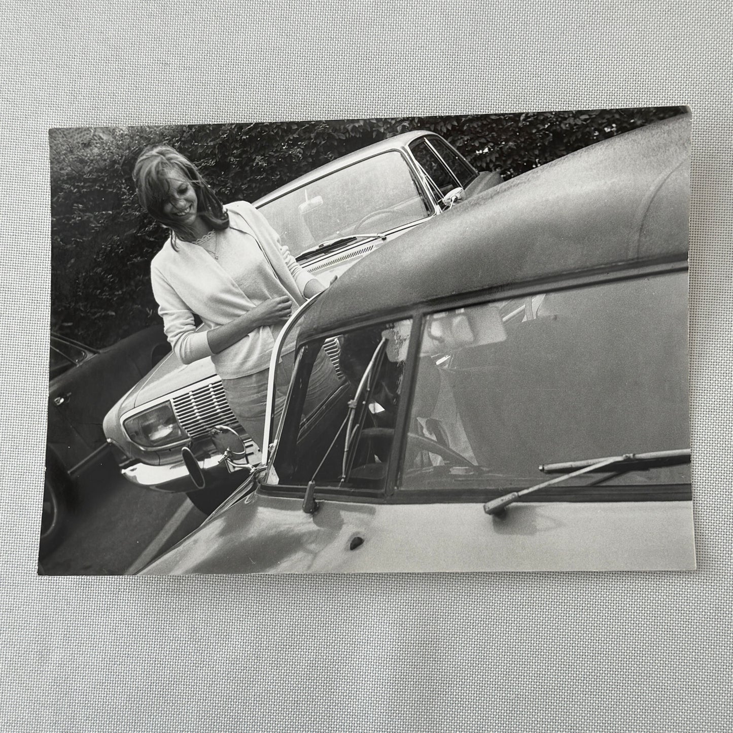 Beautiful Woman with Cars Vintage Photo Photograph Print Germany