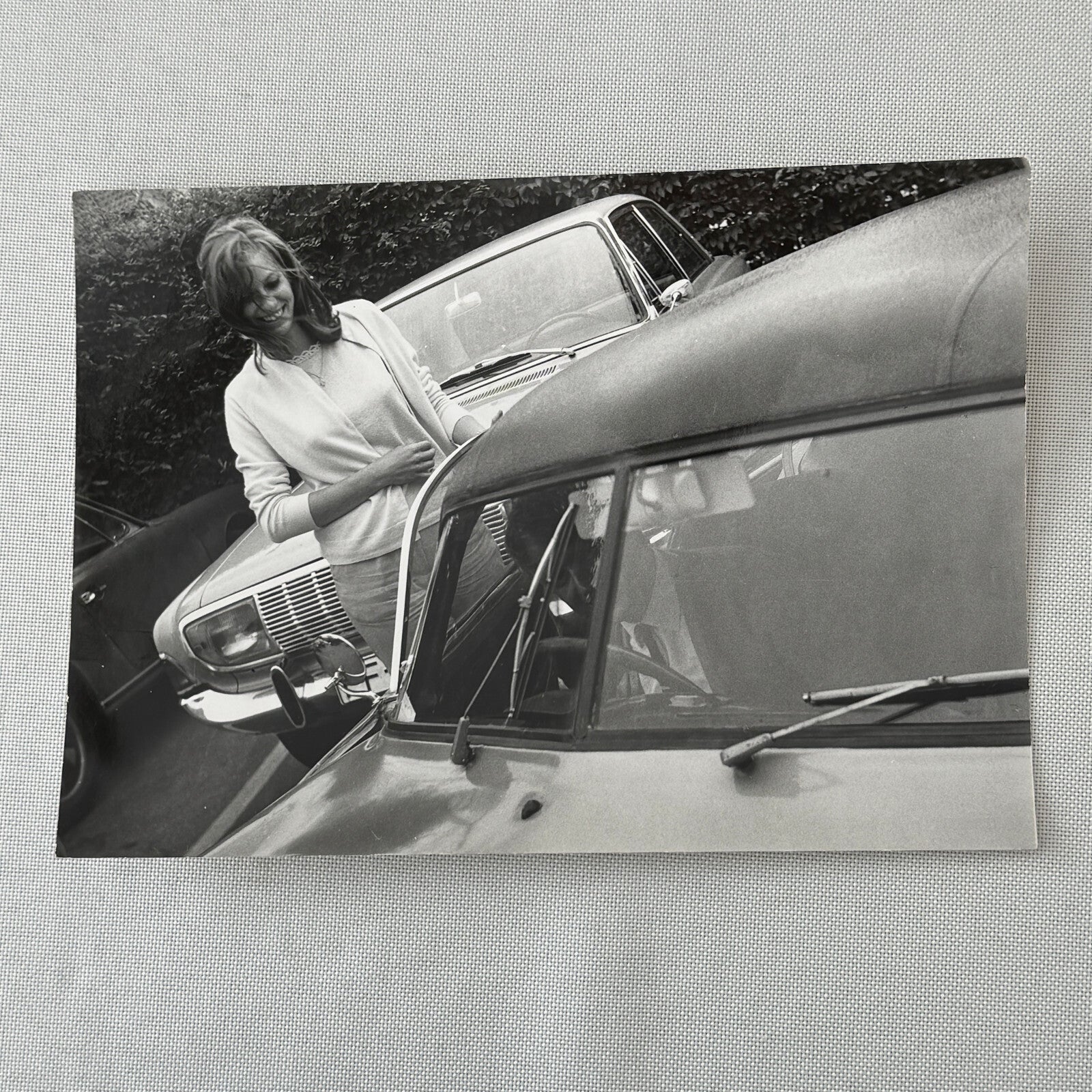 Beautiful Woman with Cars Vintage Photo Photograph Print Germany