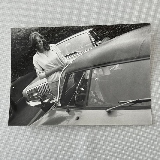 Beautiful Woman with Cars Vintage Photo Photograph Print Germany