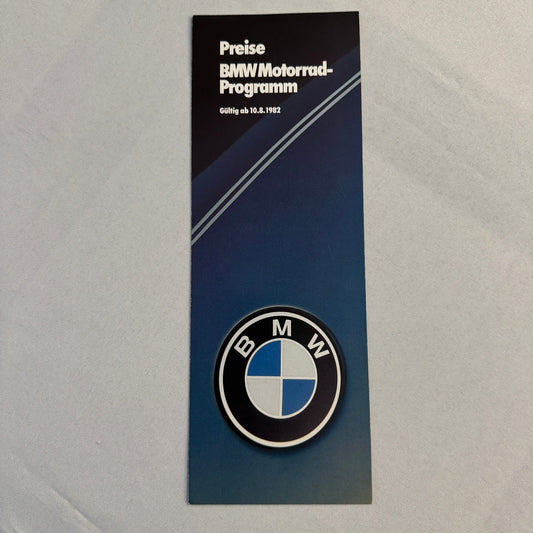 1982 BMW Motorcycle Bike Options Sales Brochure R45 R65 R80 R100 RT CS GERMAN