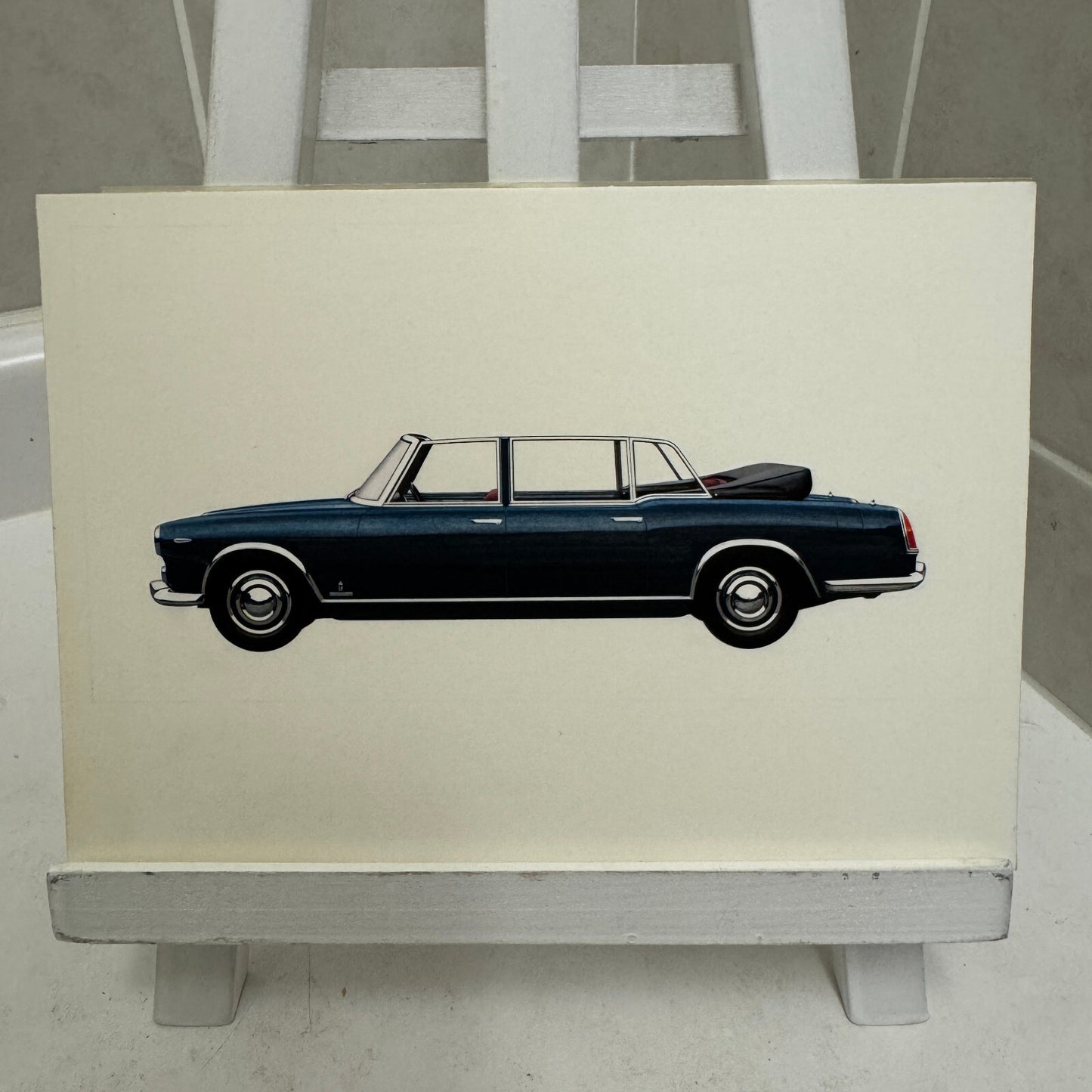 Pininfarina Peugeot 404 Convertible Concept Car Illustration Art Drawing Vintage