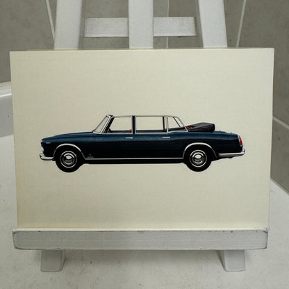 Pininfarina Peugeot 404 Convertible Concept Car Illustration Art Drawing Vintage