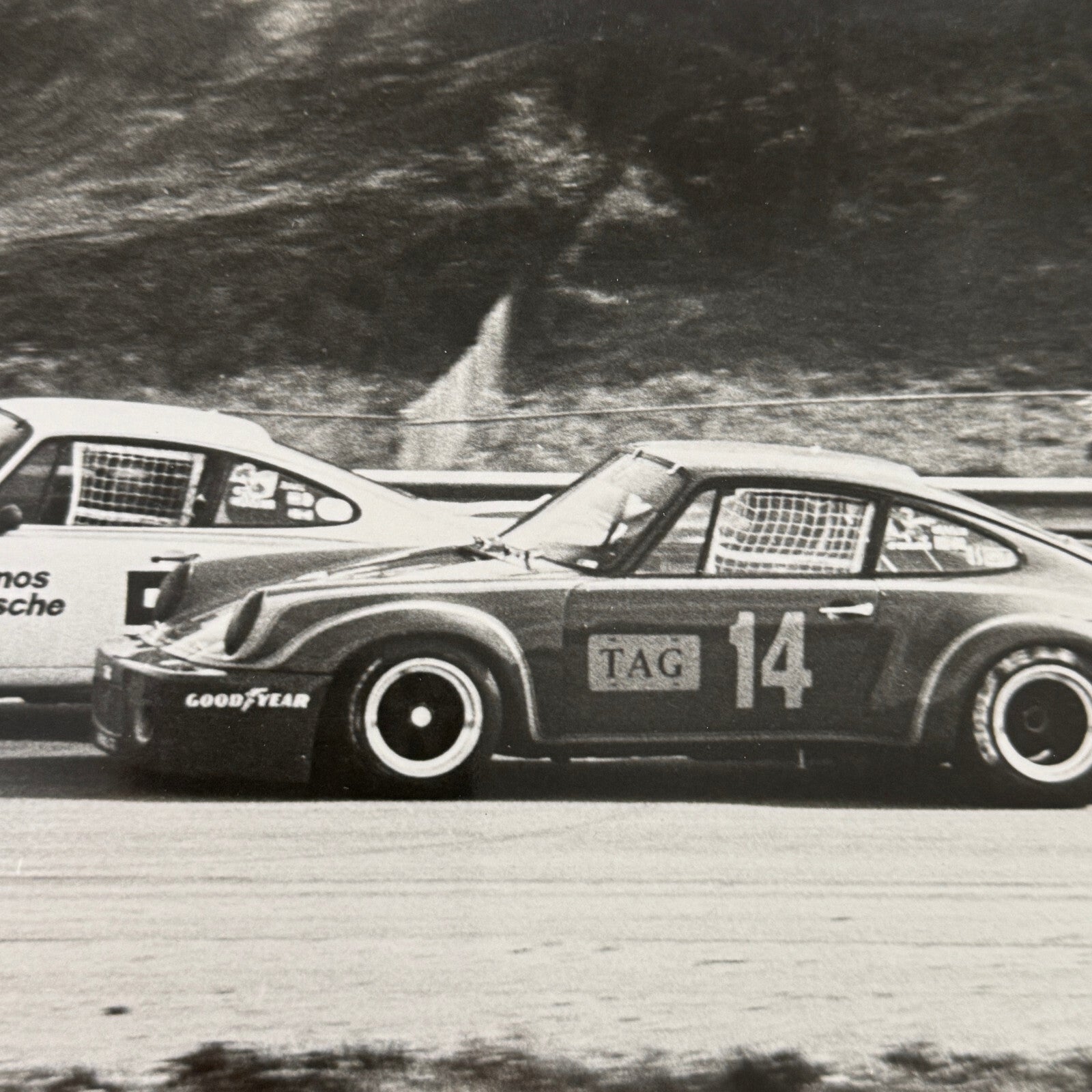 Porsche 911 Racing Photo Photograph 1975 Camel GT Al Holbert Peter Gregg 1975