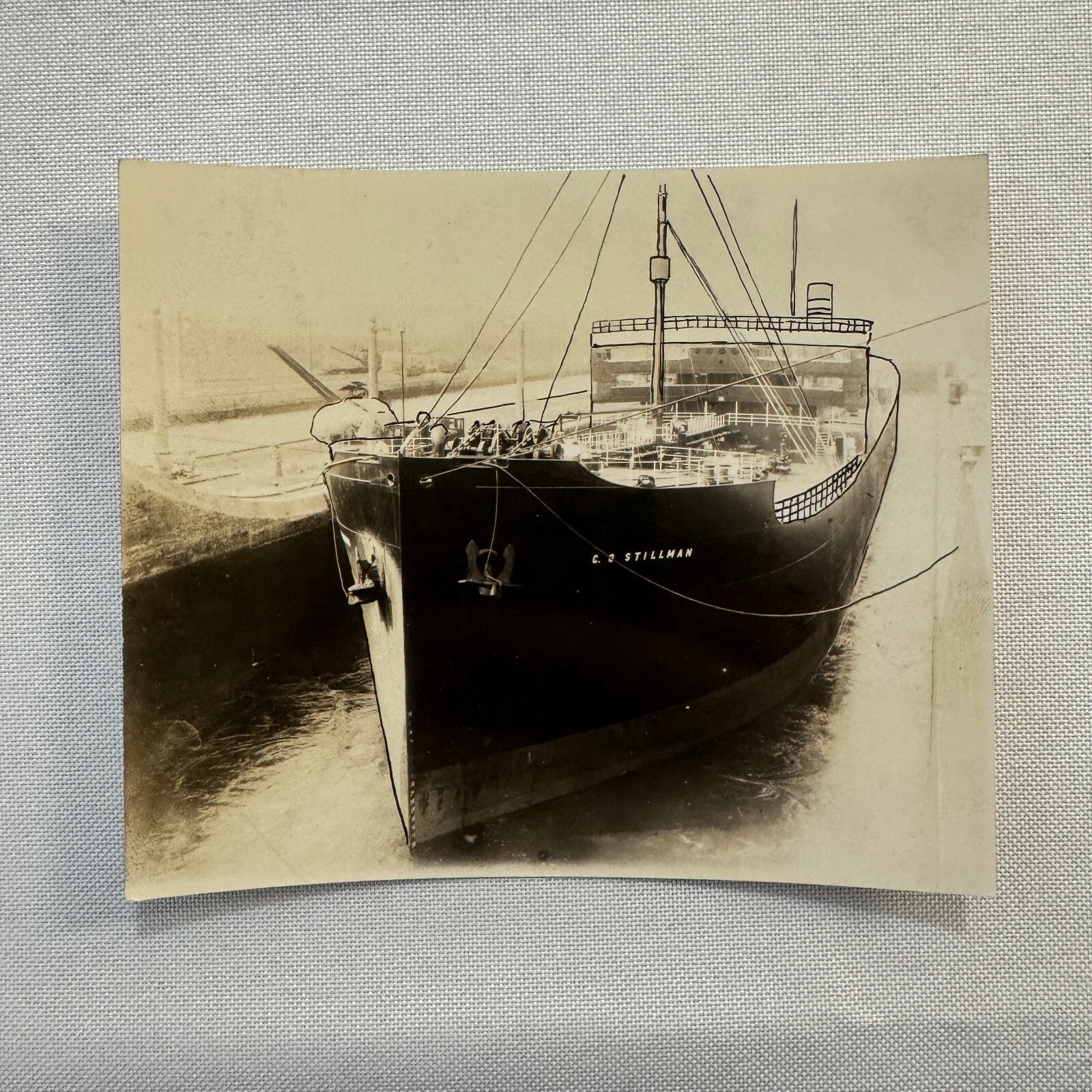 Vintage Boat Ship Photo Photograph CO Stillman C.O. Stillman Oil Tanker