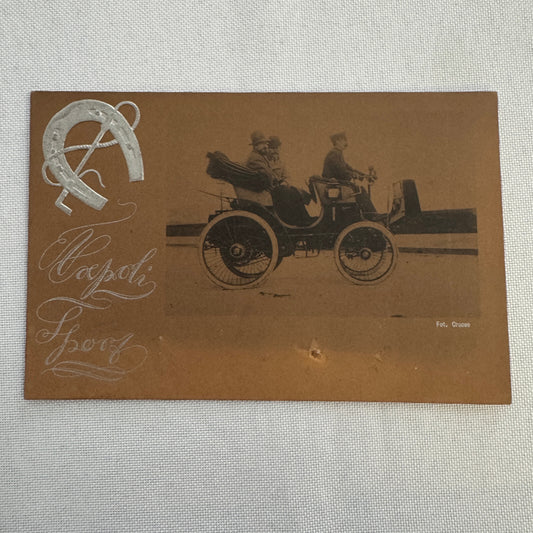 Vintage Car Automobile Real Photo Postcard Postcard RPPC Italian