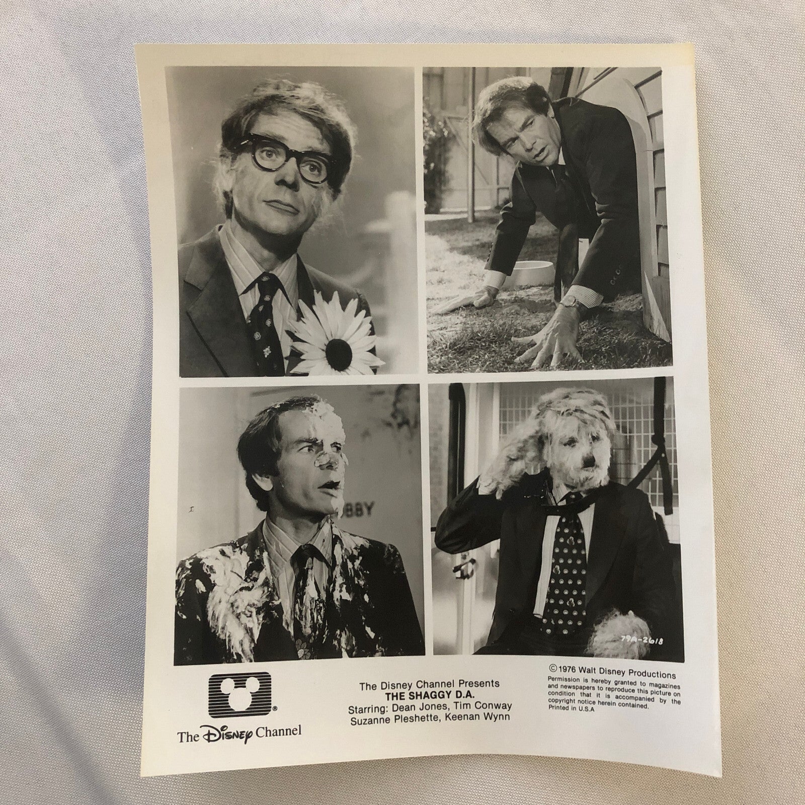Walt Disney Channel The Shaggy D.A. Dog 1976 Press Photo Photograph Movie Film