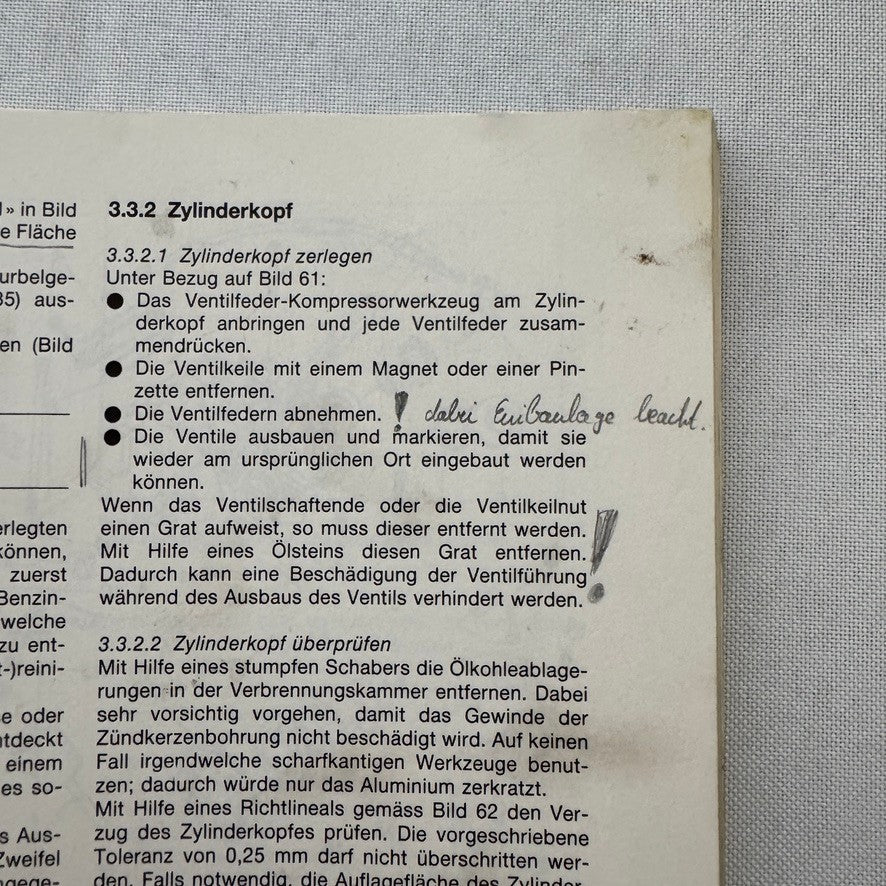 Vintage Yamaha XT550 Motorcycle Bike Repair Manual Book XT 550 GERMAN