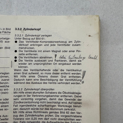 Vintage Yamaha XT550 Motorcycle Bike Repair Manual Book XT 550 GERMAN