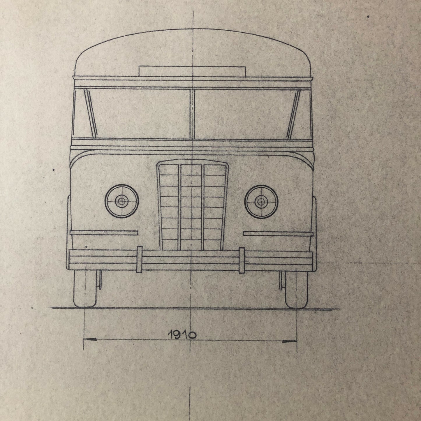 1935 Coachbuilder Bus Design Blueprint Rendering Blue Print Coach Bus Truck