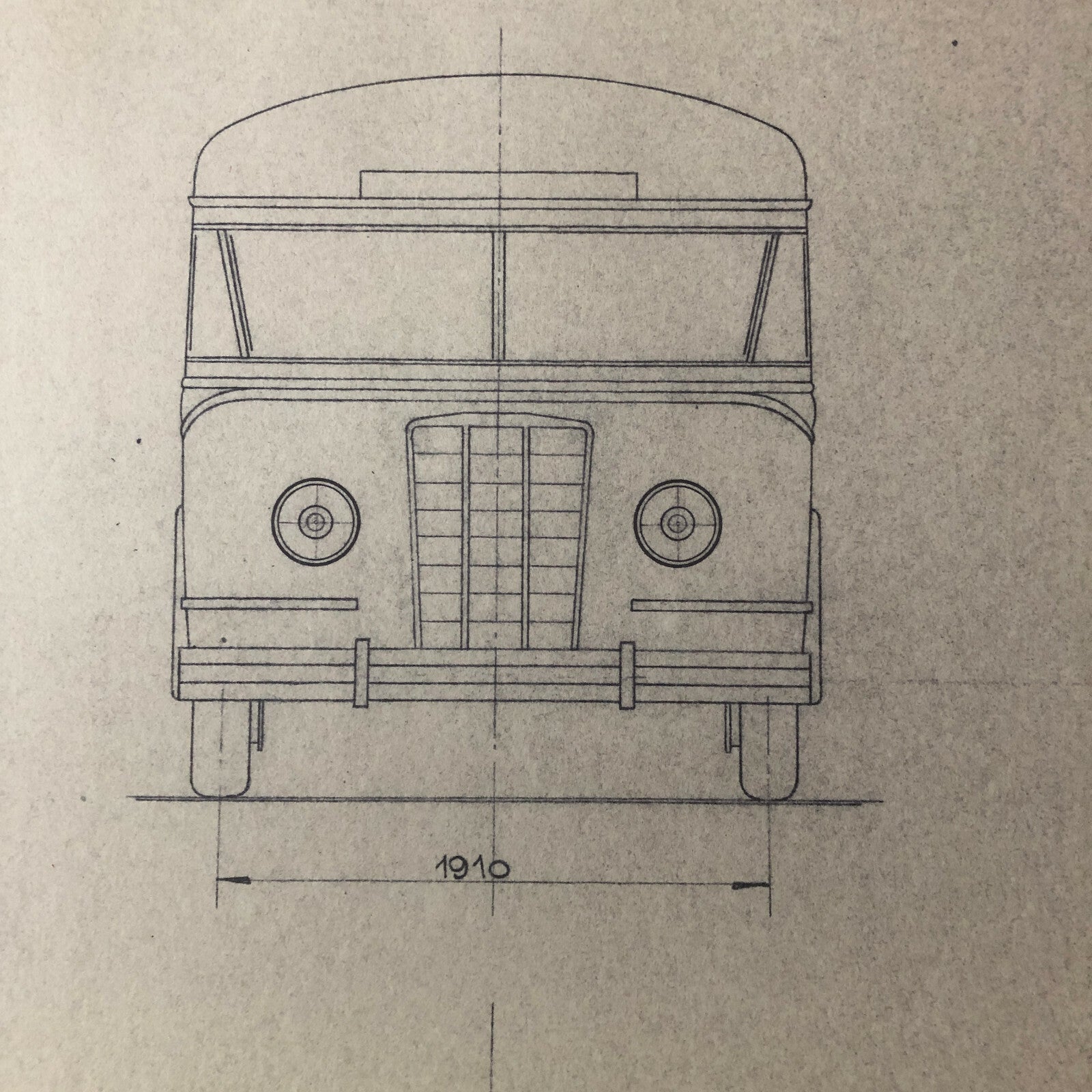 1935 Coachbuilder Bus Design Blueprint Rendering Blue Print Coach Bus Truck