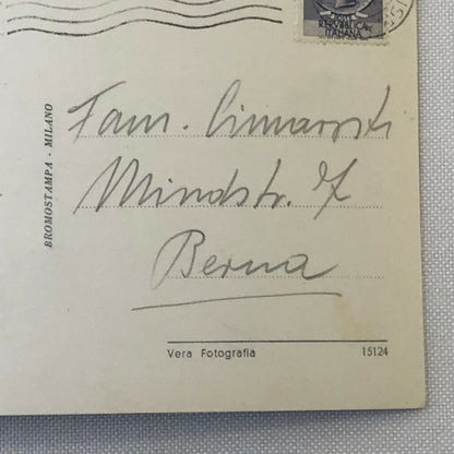 Vintage Photo Postcard Post Card Mercedes Benz Car at Monza Juan Manuel Fangio 