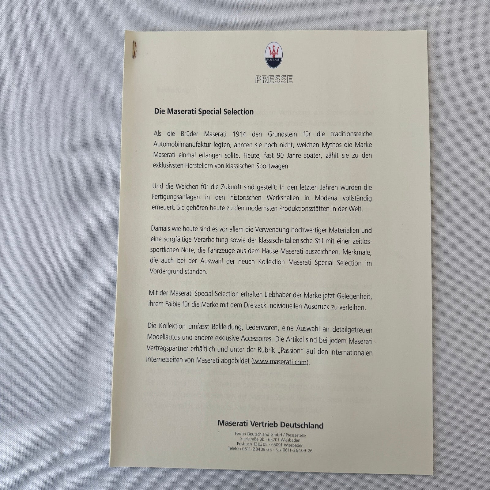 2003 Maserati Coupe & Maserati Spyder Press Kit Brochure Photo CD