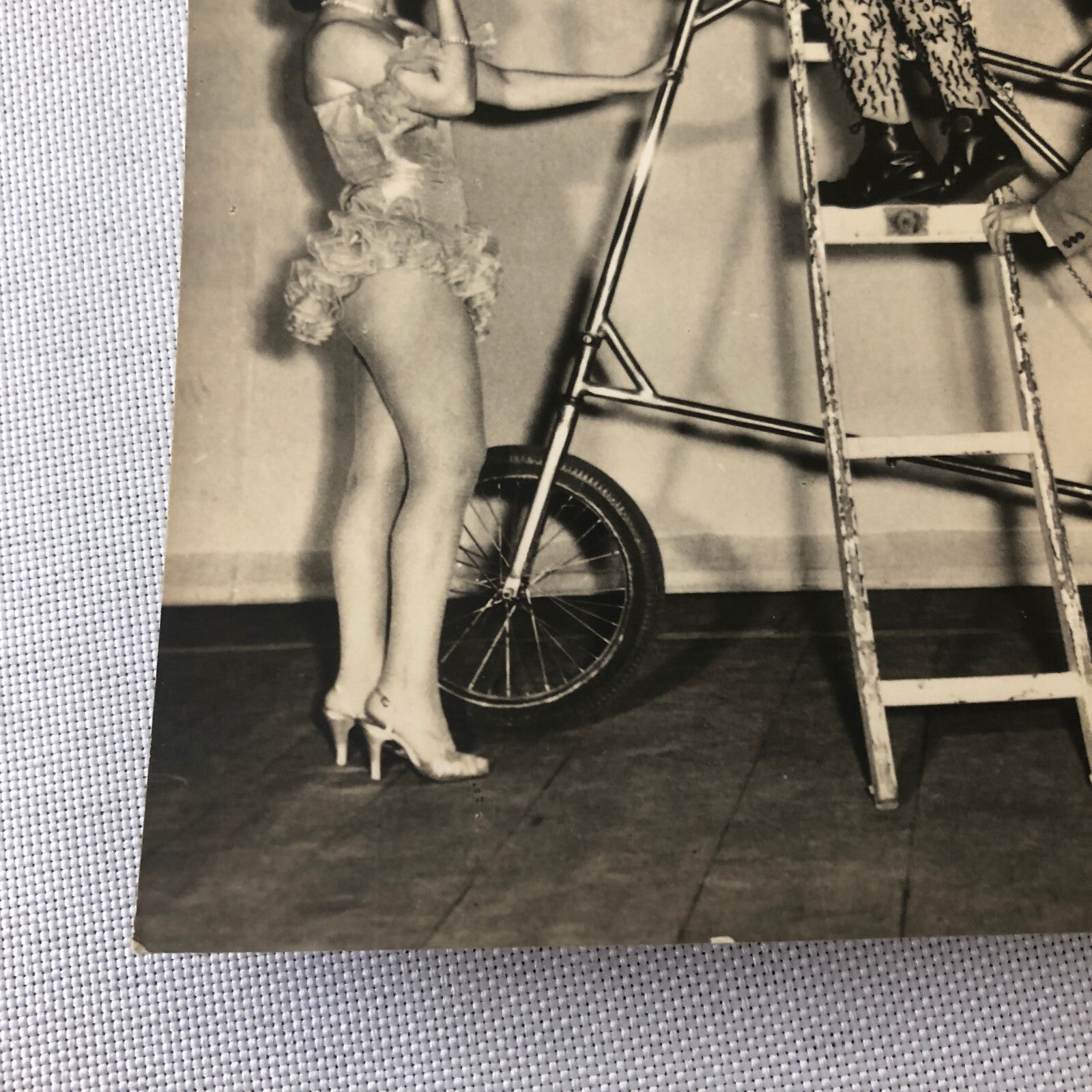 Circus Clown Performer on Bicycle Bike Photograph Photo Berlin Germany