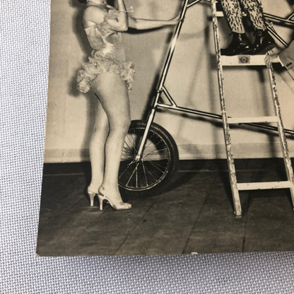Circus Clown Performer on Bicycle Bike Photograph Photo Berlin Germany