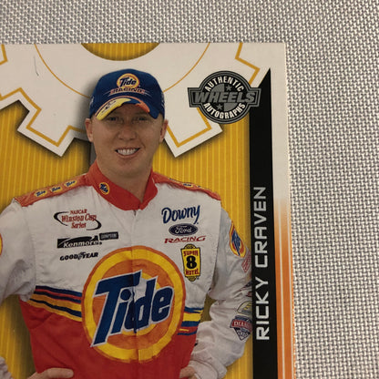 2002 Wheels Authentic Autograph Ricky Craven Signed Signature Auto Card NASCAR