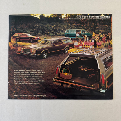 1977 Ford Station Wagon Car Sales Brochure Pinto Cruising Wagon Club Wagon LTD