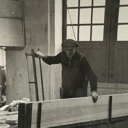Antique Vintage Factory Company Photo Photograph ERGO Trailer Denmark Worker