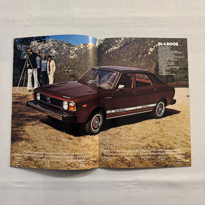 Vintage Subaru Car Sales Brochure Catalog Brat DL GF Coupe Sedan Station Wagon