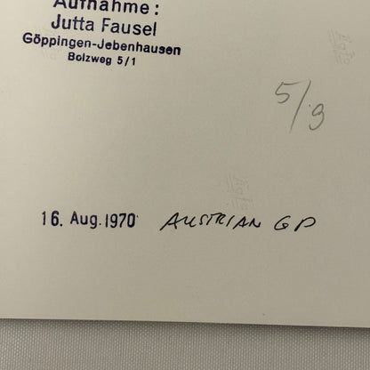 Vintage Racing Photo 1970 Austrian Grand Prix Denny Hulme Denis Hulme Motorsport