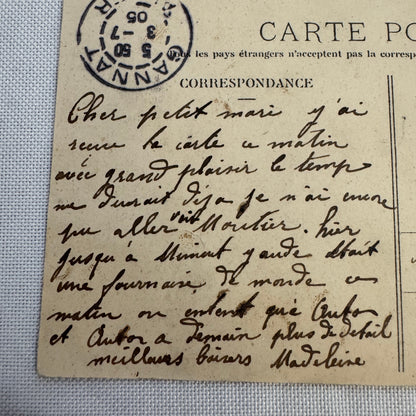 1905 Gordon Bennet Cup Circuit D'Auvergne Postcard Post Card Vintage Posted