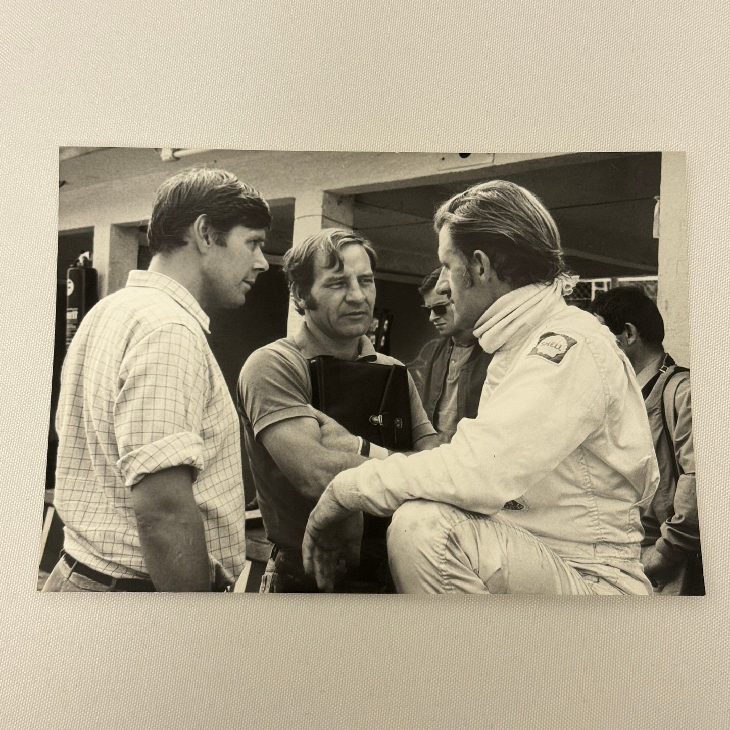 Vintage Racing Photo 1969 German Grand Prix Graham Hill Innes Ireland Scammel