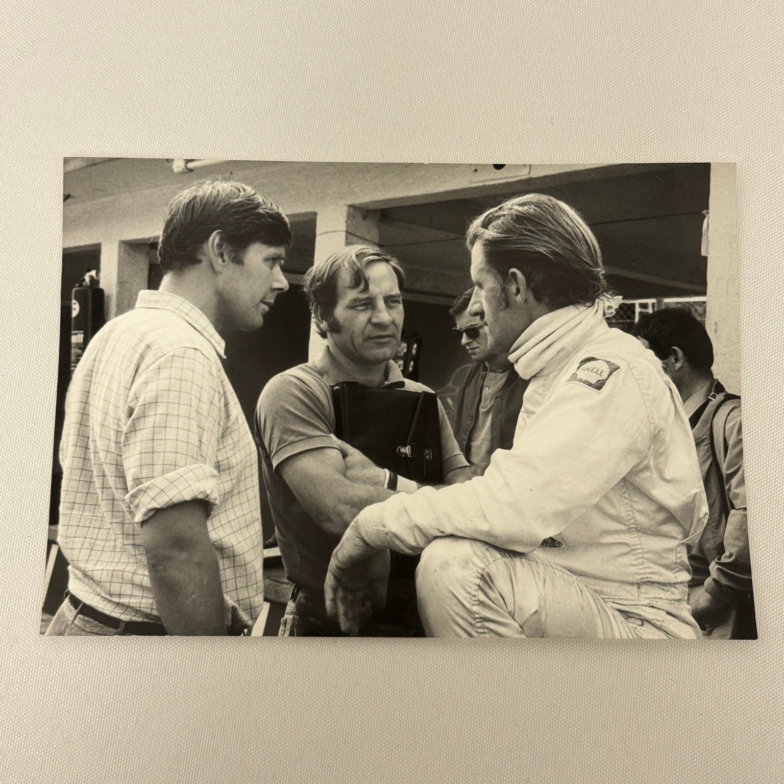 Vintage Racing Photo 1969 German Grand Prix Graham Hill Innes Ireland Scammel