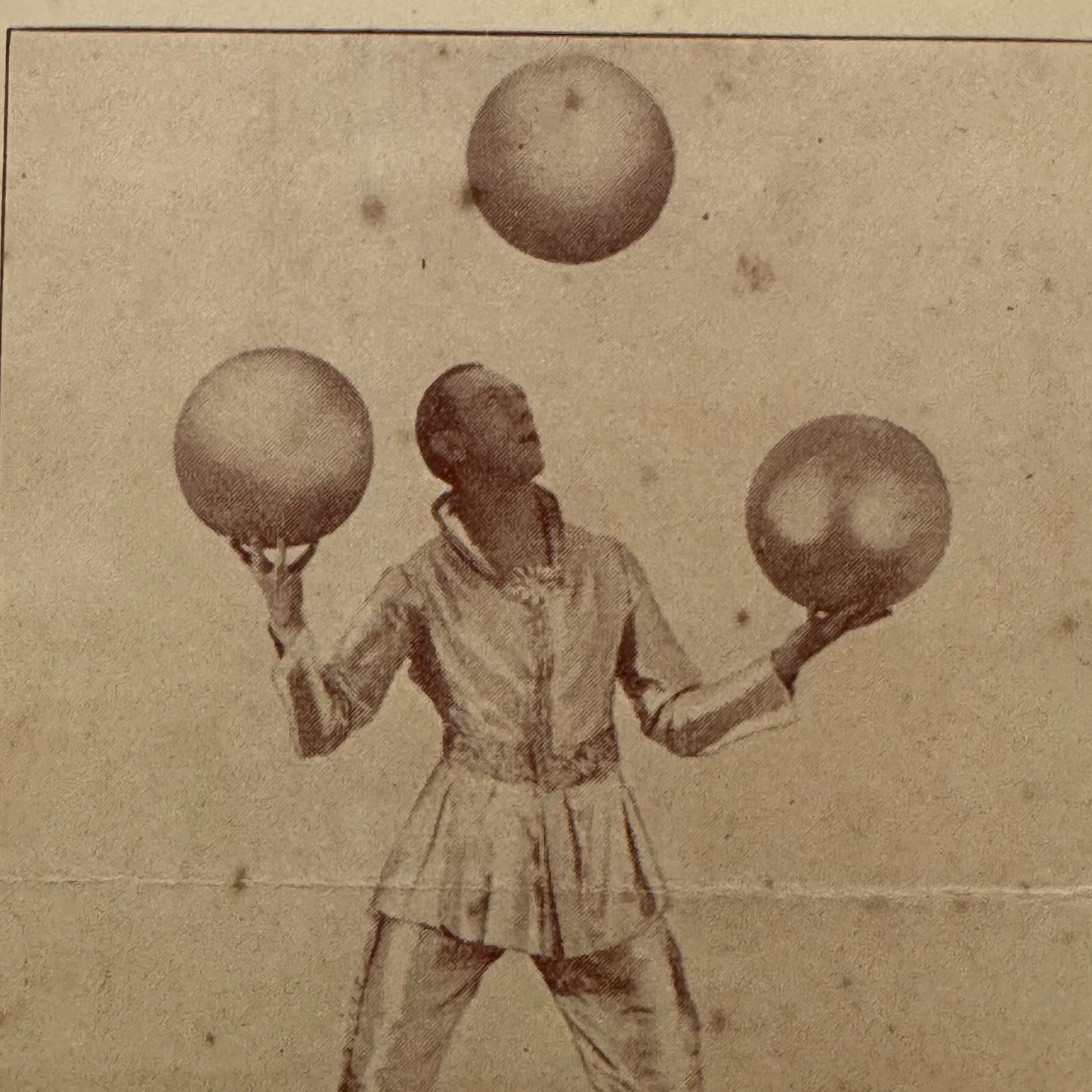 Circus Juggling Balancing Acrobat Act Ottare Vintage Brochure Advertising