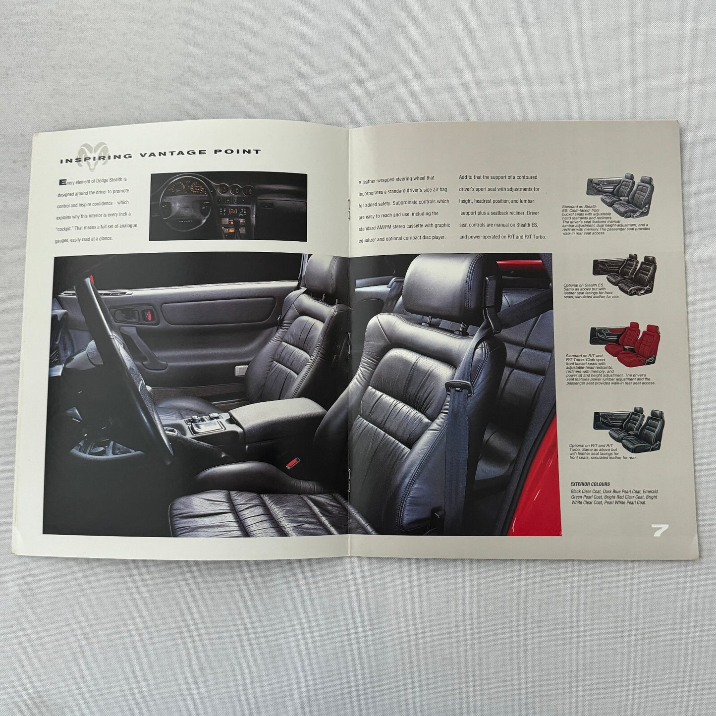 1993 Dodge Stealth Sports Car Sales Brochure Advertising