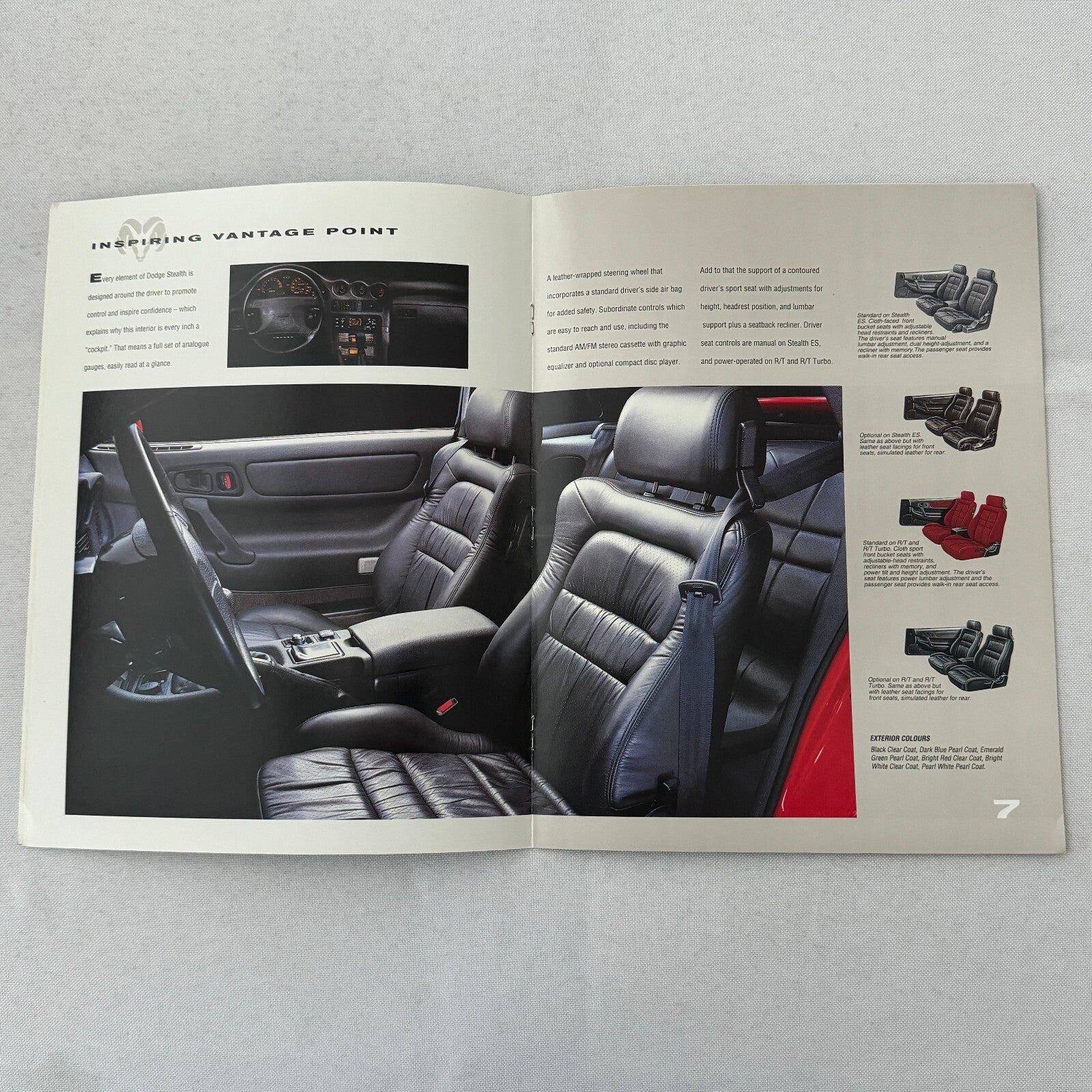 1993 Dodge Stealth Sports Car Sales Brochure Advertising
