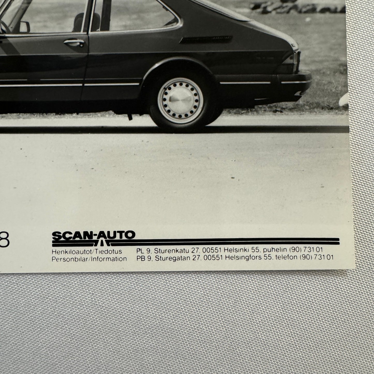 1988 Saab 900C Car Factory Photo Photograph Vintage Saab 900 C Print