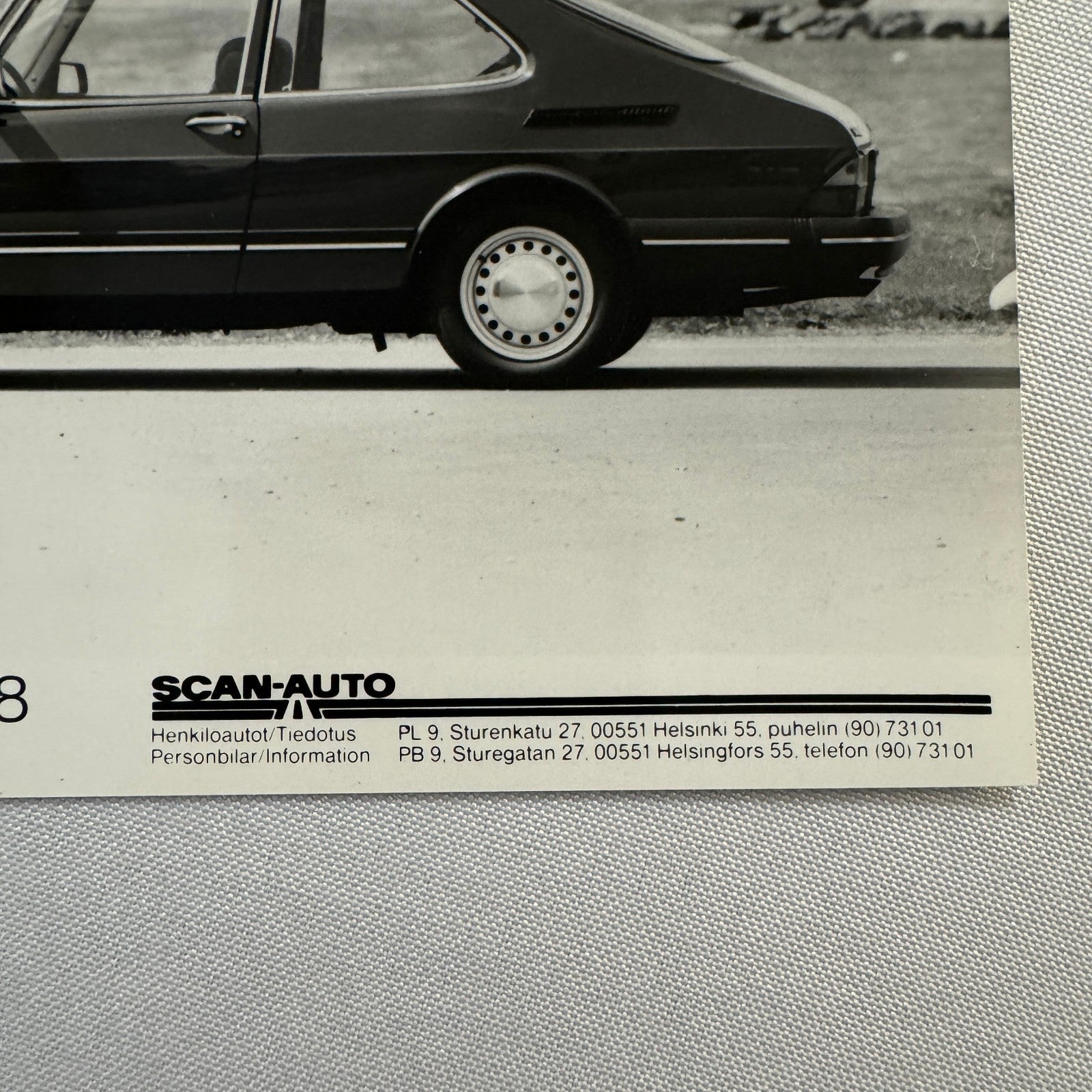 1988 Saab 900C Car Factory Photo Photograph Vintage Saab 900 C Print