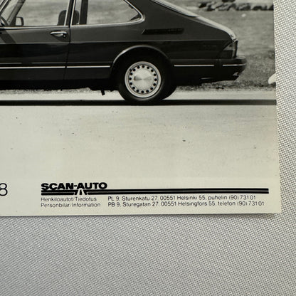 1988 Saab 900C Car Factory Photo Photograph Vintage Saab 900 C Print