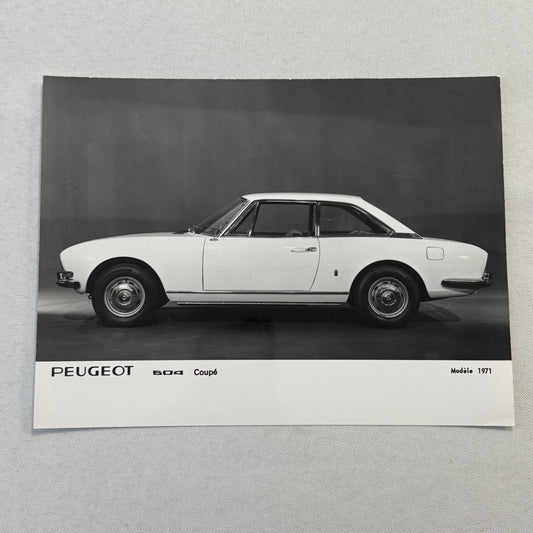1971 Peugeot 504 Coupe Factory Press Photo Photograph Vintage