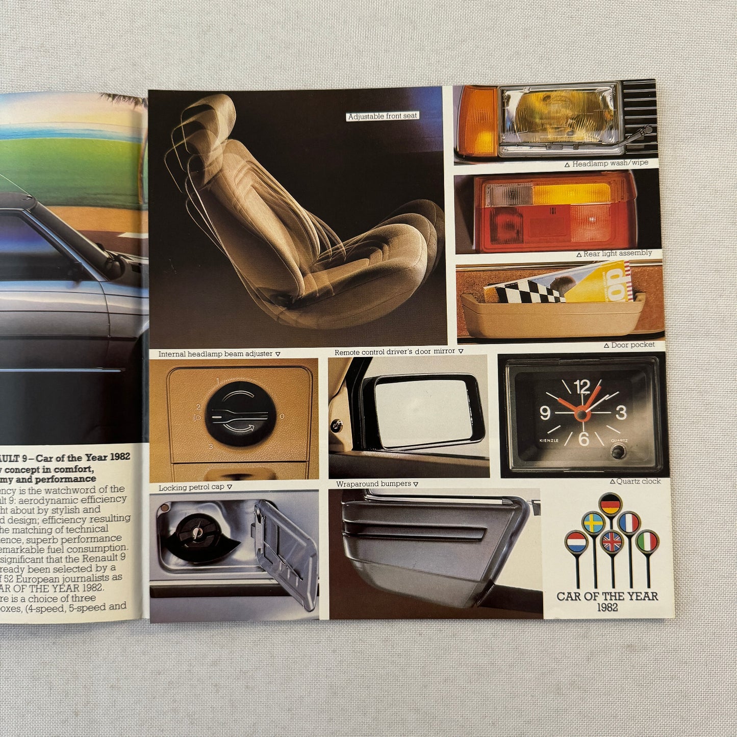 1982 Renault 9 Car Sales Brochure Catalog Advertising Vintage