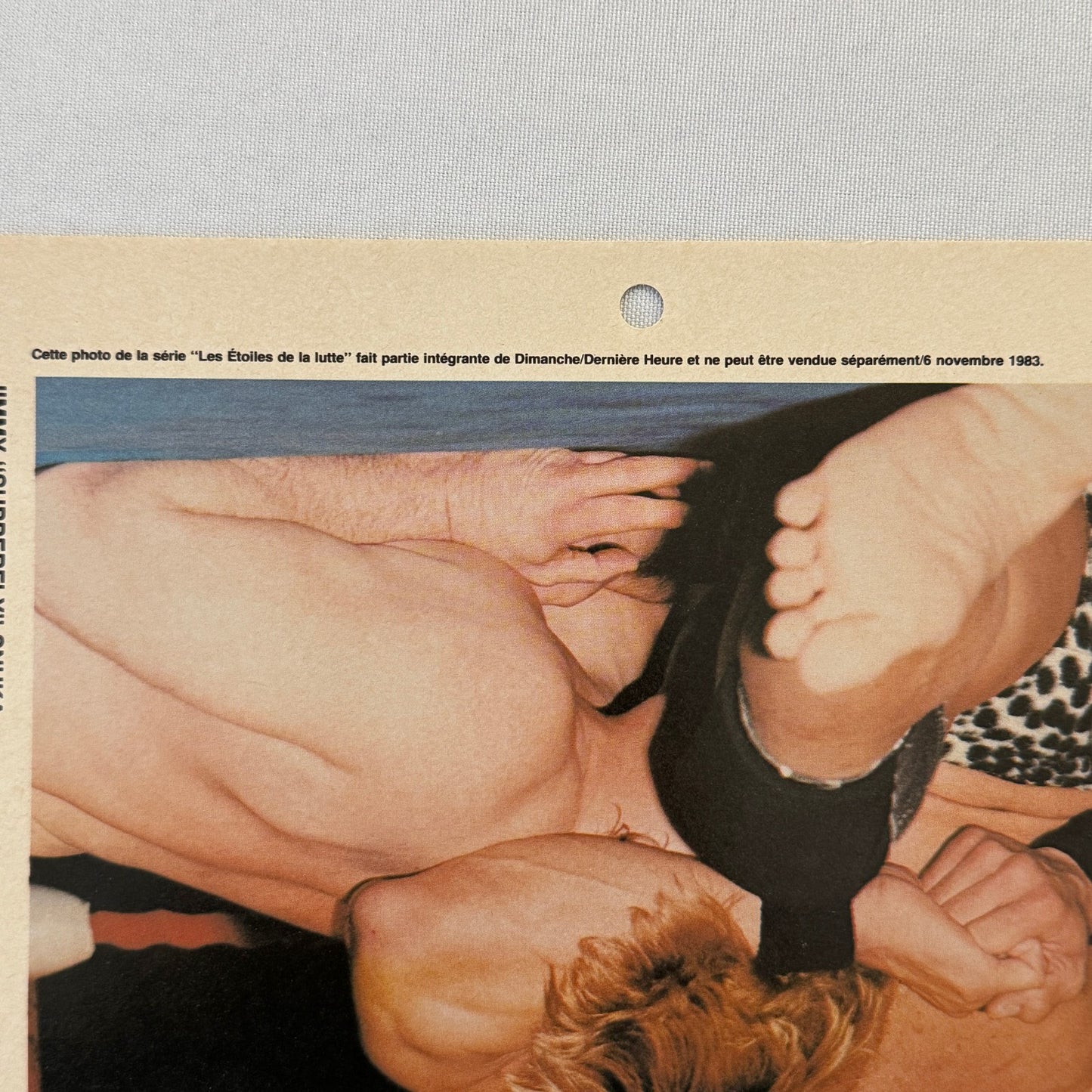 Vintage Wrestling Print Insert Jimmy Superfly Snuka Quebec French 1983 Super Fly