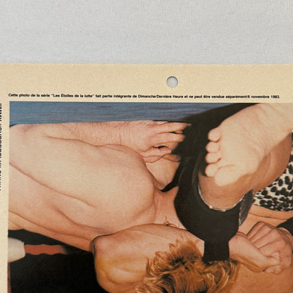 Vintage Wrestling Print Insert Jimmy Superfly Snuka Quebec French 1983 Super Fly